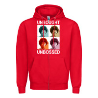 Red unbought unbossed shirley chisholm retro vintage gift long sleeve t sh Zipper Hoodie - ArtChic