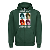 Sports Green unbought unbossed shirley chisholm retro vintage gift long sleeve t sh Zipper Hoodie - ArtChic
