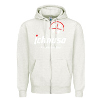 Oatmeal Heather ichnusa Zipper Hoodie - ArtChic