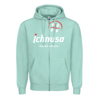 Seafoam ichnusa Zipper Hoodie - ArtChic
