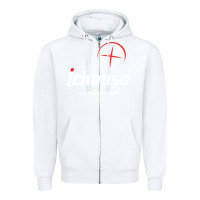 White ichnusa Zipper Hoodie - ArtChic