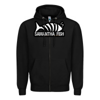 Black SAMANTHA FISH MUSIC ARTWORK Essential Zipper Hoodie - ArtChic