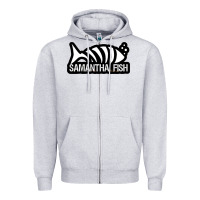 Heather Grey SAMANTHA FISH MUSIC ARTWORK Essential Zipper Hoodie - ArtChic