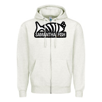 Oatmeal Heather SAMANTHA FISH MUSIC ARTWORK Essential Zipper Hoodie - ArtChic
