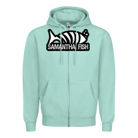 Seafoam SAMANTHA FISH MUSIC ARTWORK Essential Zipper Hoodie - ArtChic