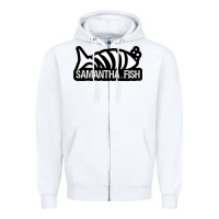 White SAMANTHA FISH MUSIC ARTWORK Essential Zipper Hoodie - ArtChic
