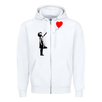 Banksy Girl With Balloon Zipper Hoodie | Teevron