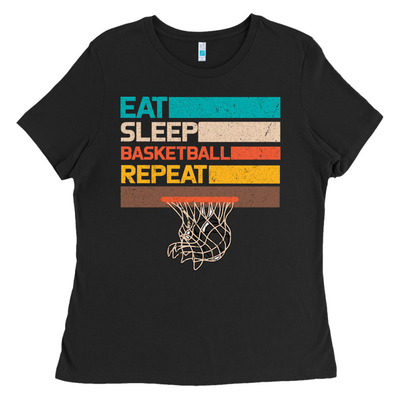 Eat Sleep Basketball Repeat Ladies Tee by Bettercallsaul | Teevron