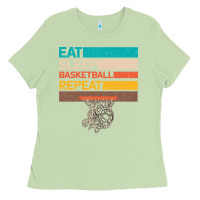 Matcha Eat Sleep Basketball Repeat Ladies Tee - Bettercallsaul