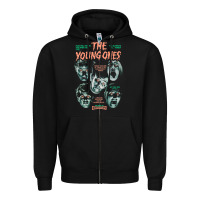 Black THE YOUNG ONES Zipper Hoodie - ArtChic