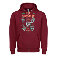 Burgundy THE YOUNG ONES Zipper Hoodie - ArtChic