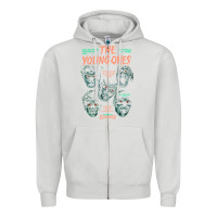 Dove Grey THE YOUNG ONES Zipper Hoodie - ArtChic