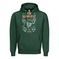 Sports Green THE YOUNG ONES Zipper Hoodie - ArtChic