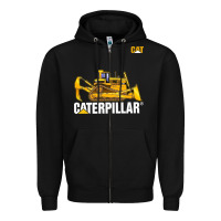 Black bulldozercat 1 Zipper Hoodie - ArtChic