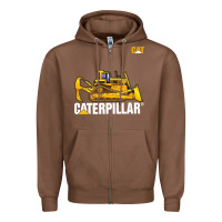 Chestnut bulldozercat 1 Zipper Hoodie - ArtChic