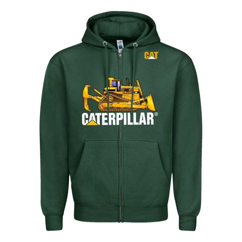 Bulldozercat 1 Zipper Hoodie by ArtChic | Teevron
