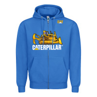 True Royal bulldozercat 1 Zipper Hoodie - ArtChic