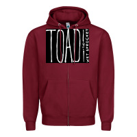 Burgundy toad the wet sprocket Zipper Hoodie - ArtChic