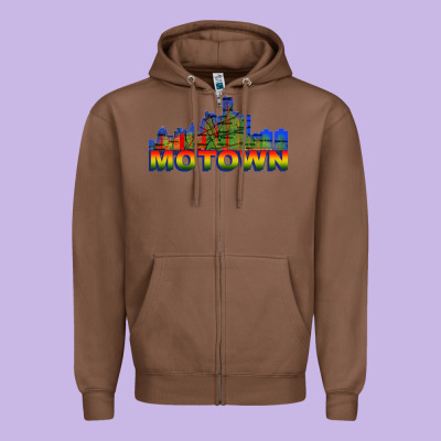 Motown Zipper Hoodie Designed By Artchic