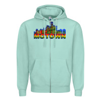 Seafoam MOTOWN Zipper Hoodie - ArtChic
