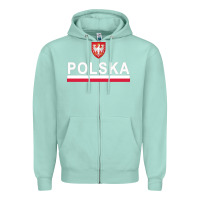 Seafoam Sporty Polska Flag And Emblem Polish Coat Of Arms Pullover Hoodie Zipper Hoodie - ArtChic