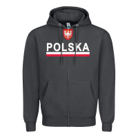 Smoke Sporty Polska Flag And Emblem Polish Coat Of Arms Pullover Hoodie Zipper Hoodie - ArtChic