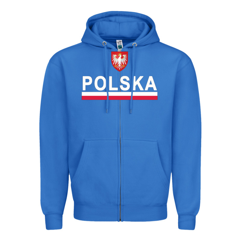 Sporty Polska Flag And Emblem Polish Coat Of Arms Pullover Hoodie Zipper Hoodie by ArtChic | Teevron