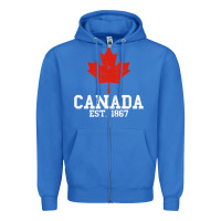 True Royal vintage canada est.1867 maple leaf canadian flag r Zipper Hoodie - ArtChic