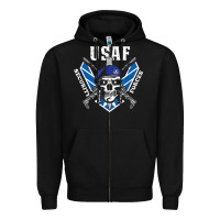 Black US Air Force Security Forces Zipper Hoodie - ArtChic