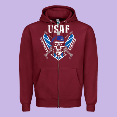 Us Air Force Security Forces Zipper Hoodie Designed By Artchic
