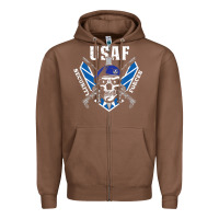 Chestnut US Air Force Security Forces Zipper Hoodie - ArtChic