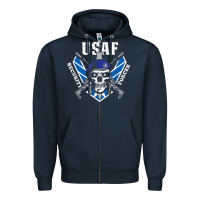 Navy US Air Force Security Forces Zipper Hoodie - ArtChic