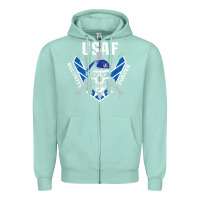 Seafoam US Air Force Security Forces Zipper Hoodie - ArtChic