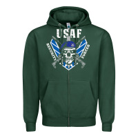 Sports Green US Air Force Security Forces Zipper Hoodie - ArtChic