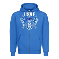 True Royal US Air Force Security Forces Zipper Hoodie - ArtChic