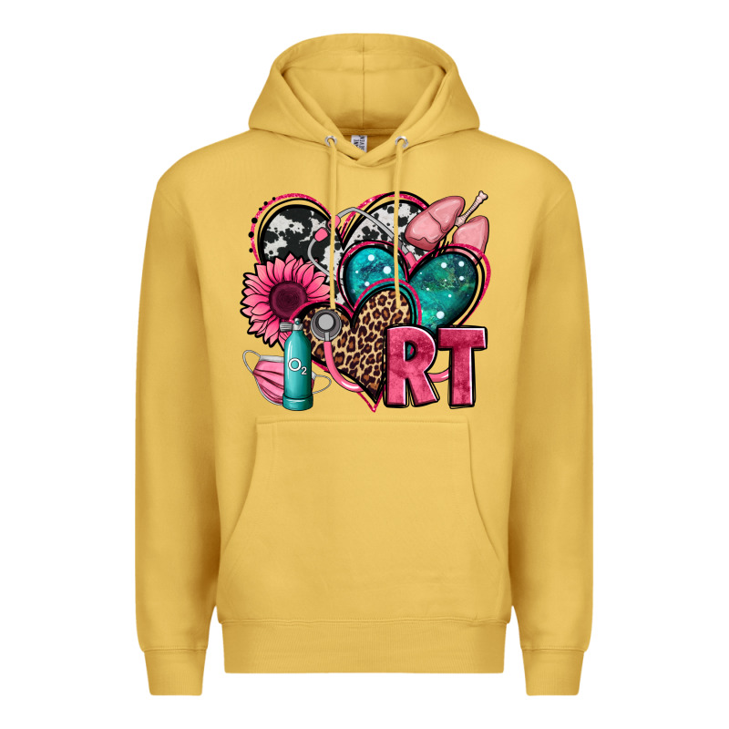 Rt Respiratory Therapist Hearts Premium Hoodie by Jasminsmagicworld | Teevron
