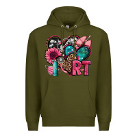 Army Green rt respiratory therapist hearts Premium Hoodie - Jasminsmagicworld