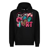 Black rt respiratory therapist hearts Premium Hoodie - Jasminsmagicworld