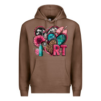 Chestnut rt respiratory therapist hearts Premium Hoodie - Jasminsmagicworld