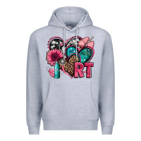 Heather Grey rt respiratory therapist hearts Premium Hoodie - Jasminsmagicworld