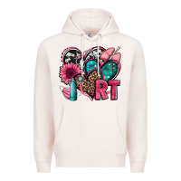 Pale Pink rt respiratory therapist hearts Premium Hoodie - Jasminsmagicworld