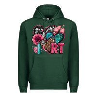 Sports Green rt respiratory therapist hearts Premium Hoodie - Jasminsmagicworld