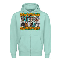 Seafoam Western Wasted On You Zipper Hoodie - LillyAllenDesigns