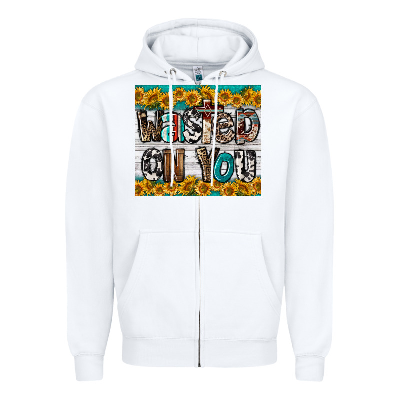 Western Wasted On You Zipper Hoodie by LillyAllenDesigns | Teevron
