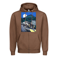 Chestnut initial d poster hipster Zipper Hoodie - ArtChic