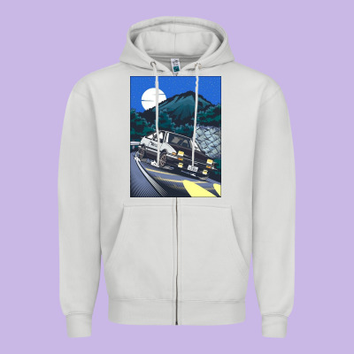 Initial D Poster Hipster Zipper Hoodie Designed By Artchic