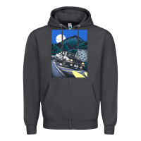 Smoke initial d poster hipster Zipper Hoodie - ArtChic