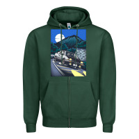 Sports Green initial d poster hipster Zipper Hoodie - ArtChic