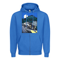 True Royal initial d poster hipster Zipper Hoodie - ArtChic