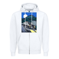 White initial d poster hipster Zipper Hoodie - ArtChic